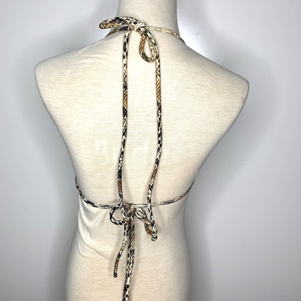 CELEBRITY by Hera Collection Python Triangle Bikini Top Sz M - Picture 2 of 4